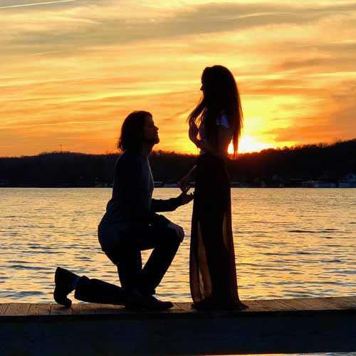 private Sag Harbor Sunset Cruise Proposal aboard Valkyrie Sailing Charters