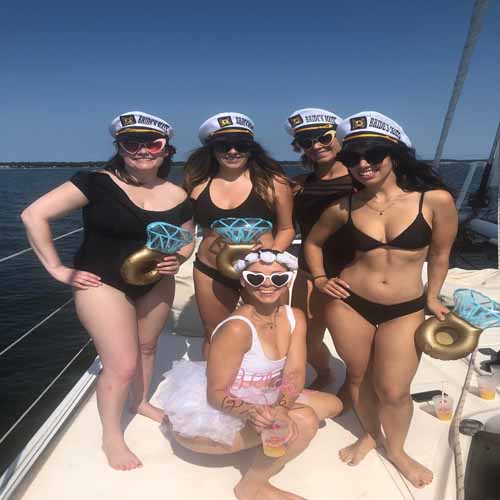 fun Long Island Bachelorette party on a sailboat rental with valkyrie sailing charters